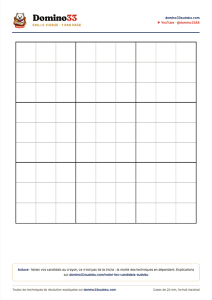 Aperçu de la fiche 1 grille par page